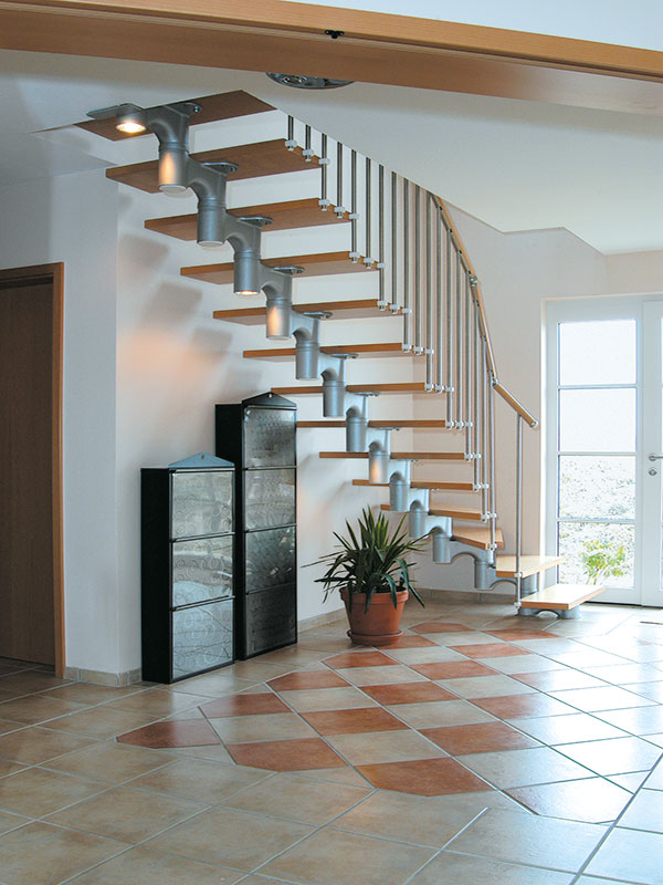Mittelholmtreppe als Haupttreppe