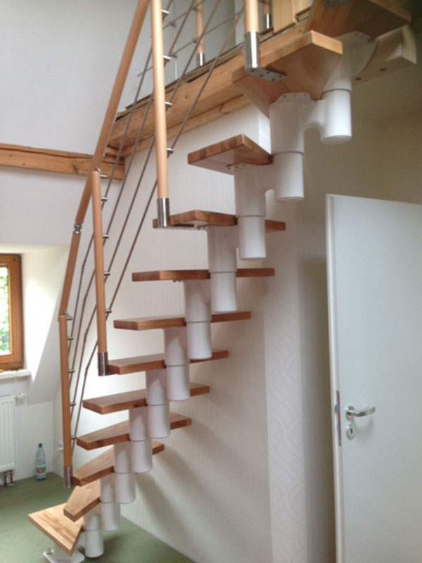 Mittelholmtreppe gewendelt